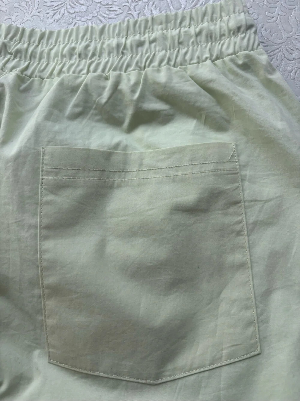 Zara Lime Cargo Pocket Mini Skirt with Front Zipper Pockets, Size Large